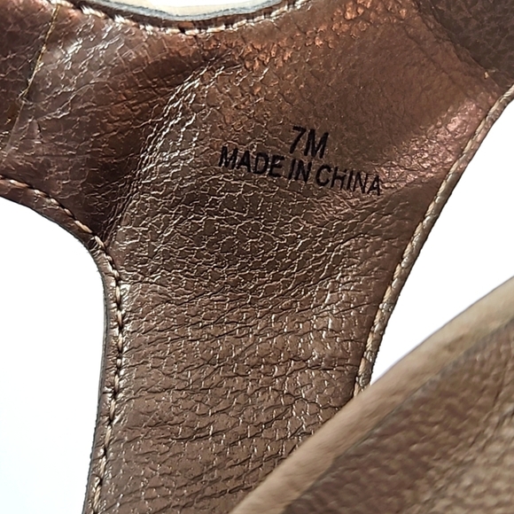 Moda Spana Taupe Leather Sandals Sz 7 - Picture 6 of 9